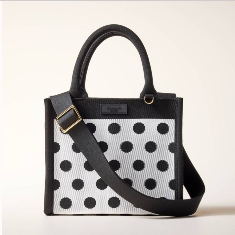 ♠️🤍kate spade new york x Target Black & White Polka Dot Tote Bag - Picture 2 of 5